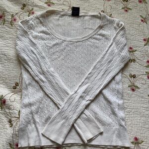 Faded Glory Women's White and Cream Jumper